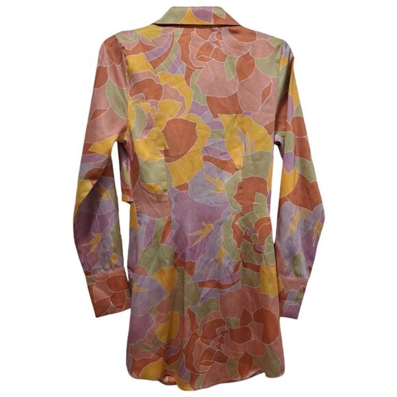 Runaway Ruby Mindy Mini Dress Sage Lightweight Woven Satin XS Fun Multi-color - Picture 5 of 17